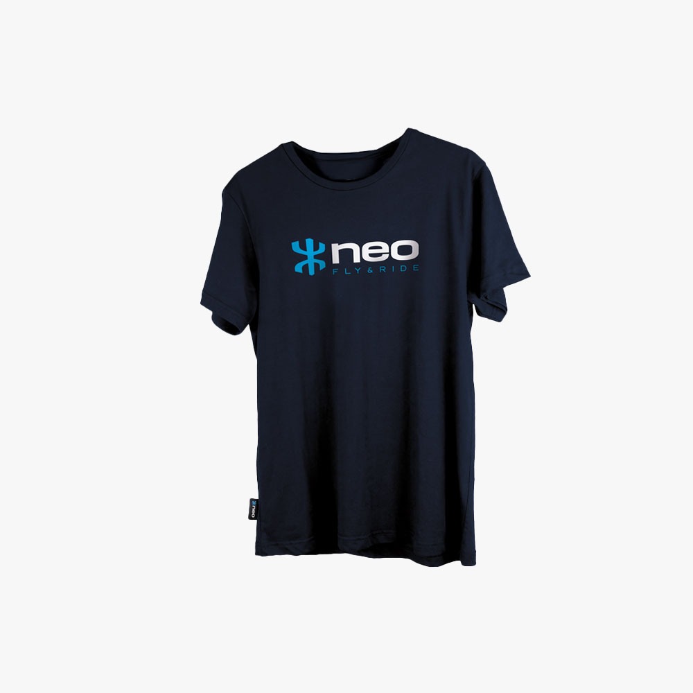 T-shirt homme NEO noir avec logo - Vue de face