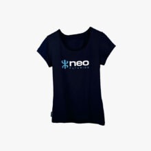 T-shirt femme NEO noir avec logo - Vue de face