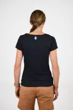 T-shirt femme NEO noir avec logo - Vue de dos